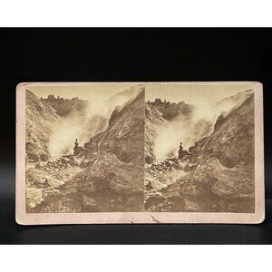 Sonoma CA Geysers Witches Cauldron Andrew Price 1880s Stereoview